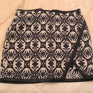 High Waisted Polka Dot Jacquard Mini Skirt